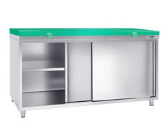 ARBEITSSCHRÄNKE 700 TIEFE - Work cabinet 700 with cutting board - Work cabinet with cutting board green