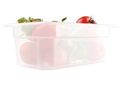 Accessories for pizza cooling tables - Polypropylene gastro containers Cloudy - GN 1/4