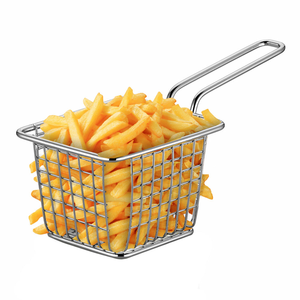 Квадратна кошничка за пържени картофи / Комплект от 5бр. / Мини кошничка за сервиране