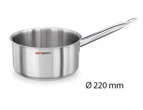 Casserole with handle (flat) - Ø 220 mm - height 95 mm