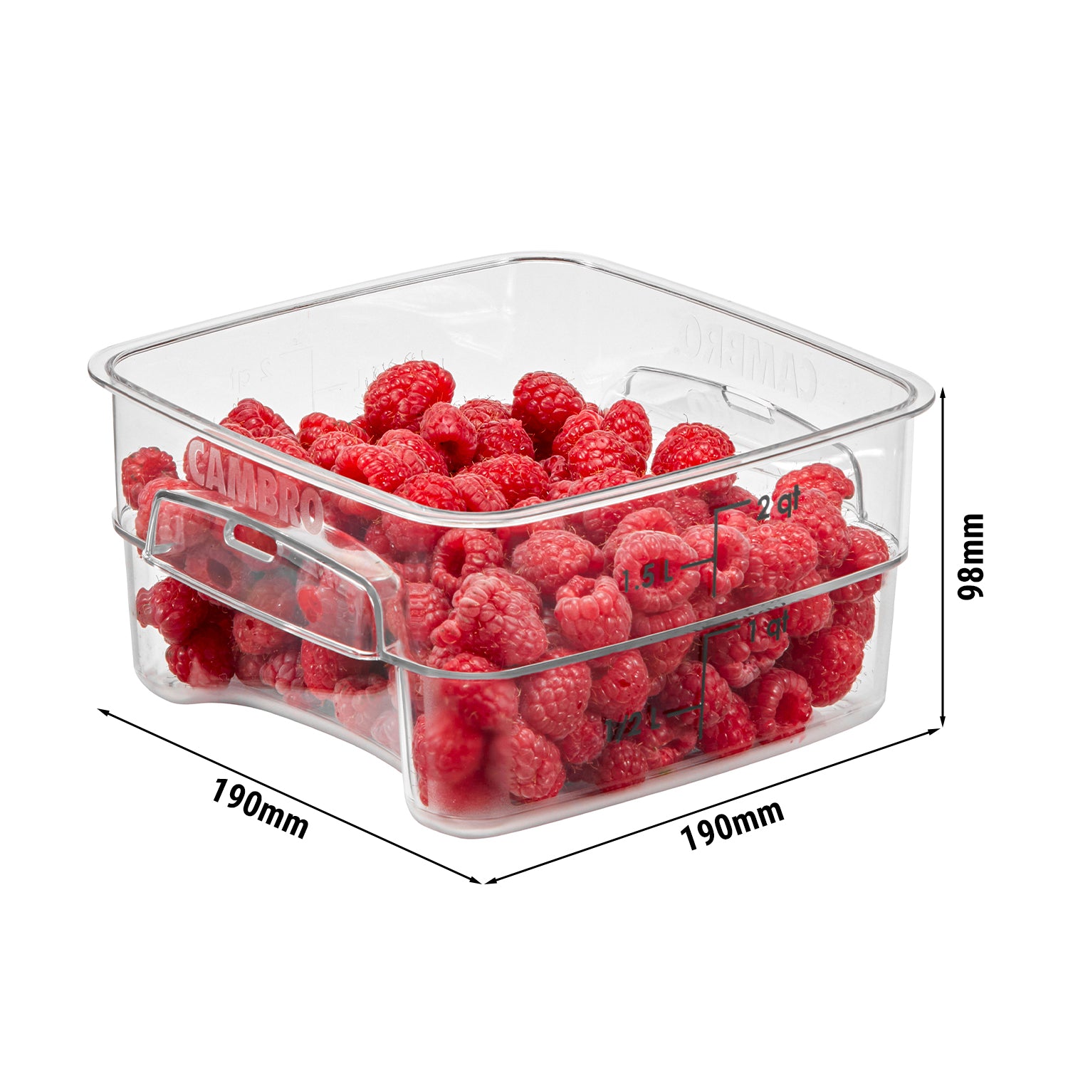 CAMBRO | CAMWEAR® FreshPro container - 1.9 liters - transparent