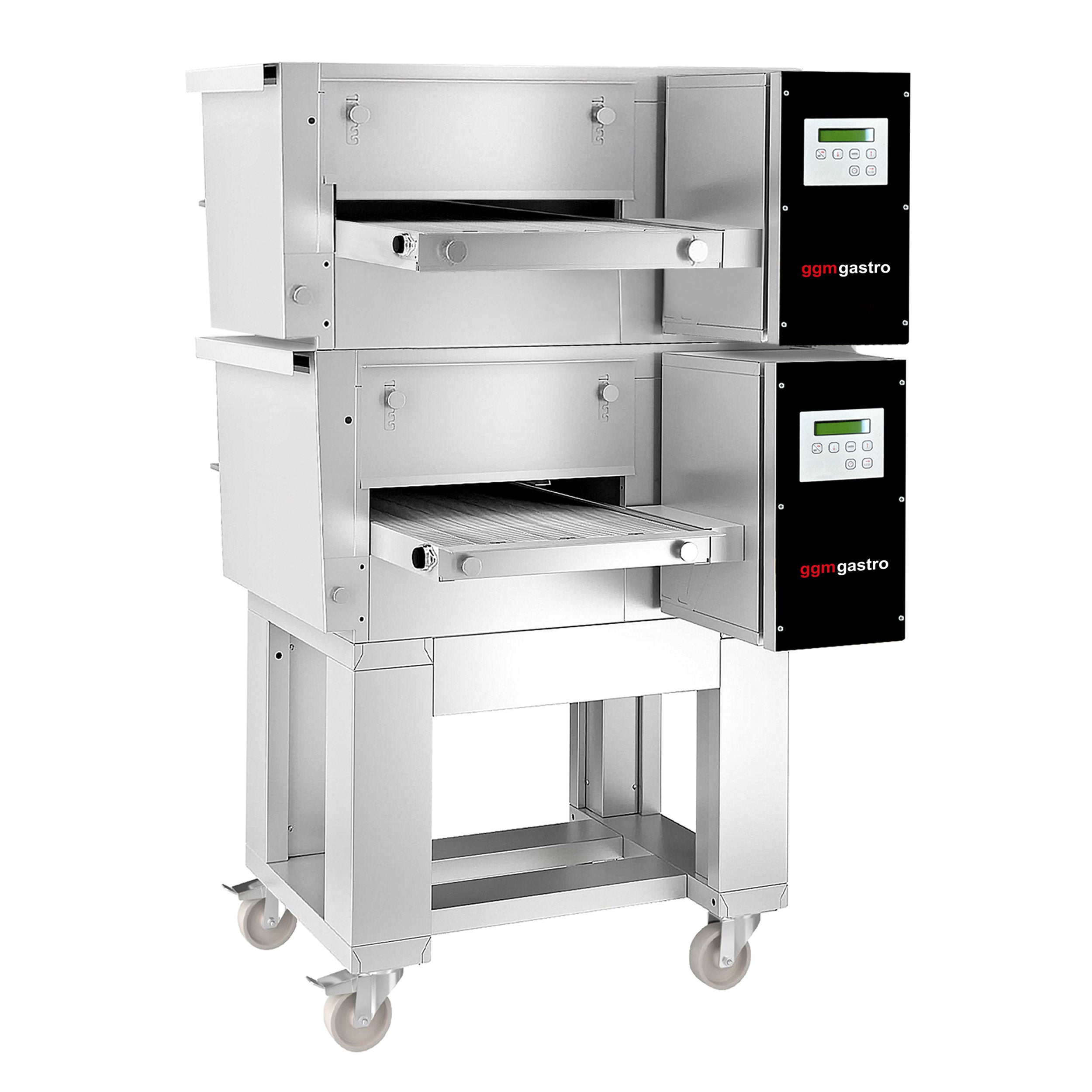 (2 pieces) Electric conveyor oven - 0.98 x 1.3 m - including base