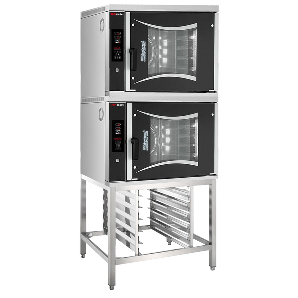 (2 pieces) Oven with gas convection - 6x EN 60 x 40 cm - incl. subframe