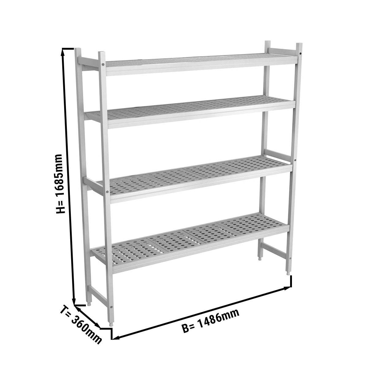 Aluminum rack (anodized) - 1486 x 1685 mm