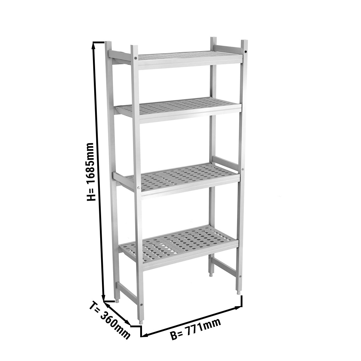 Aluminum rack (anodized) - 771 x 1685 mm