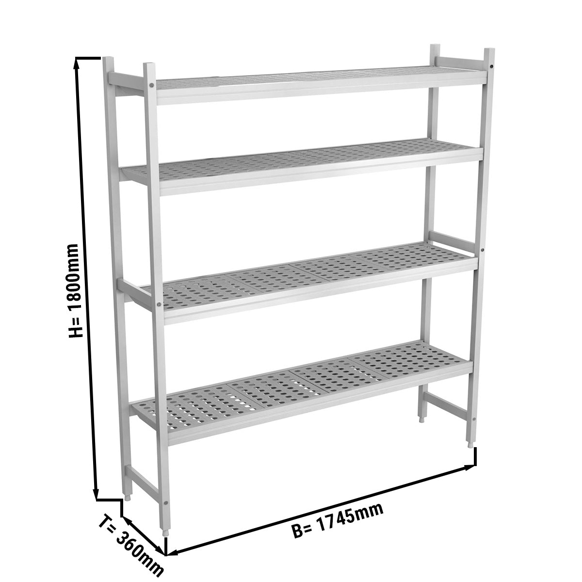 Aluminum rack - 1745 x 1800 mm