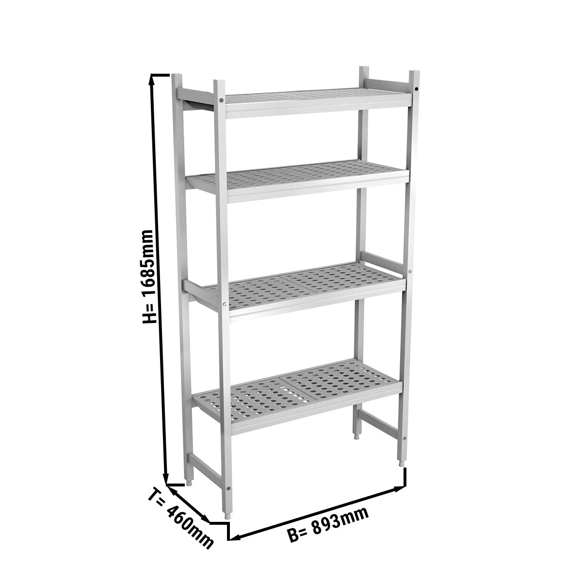 Aluminum rack (anodized) - 893 x 1685 mm