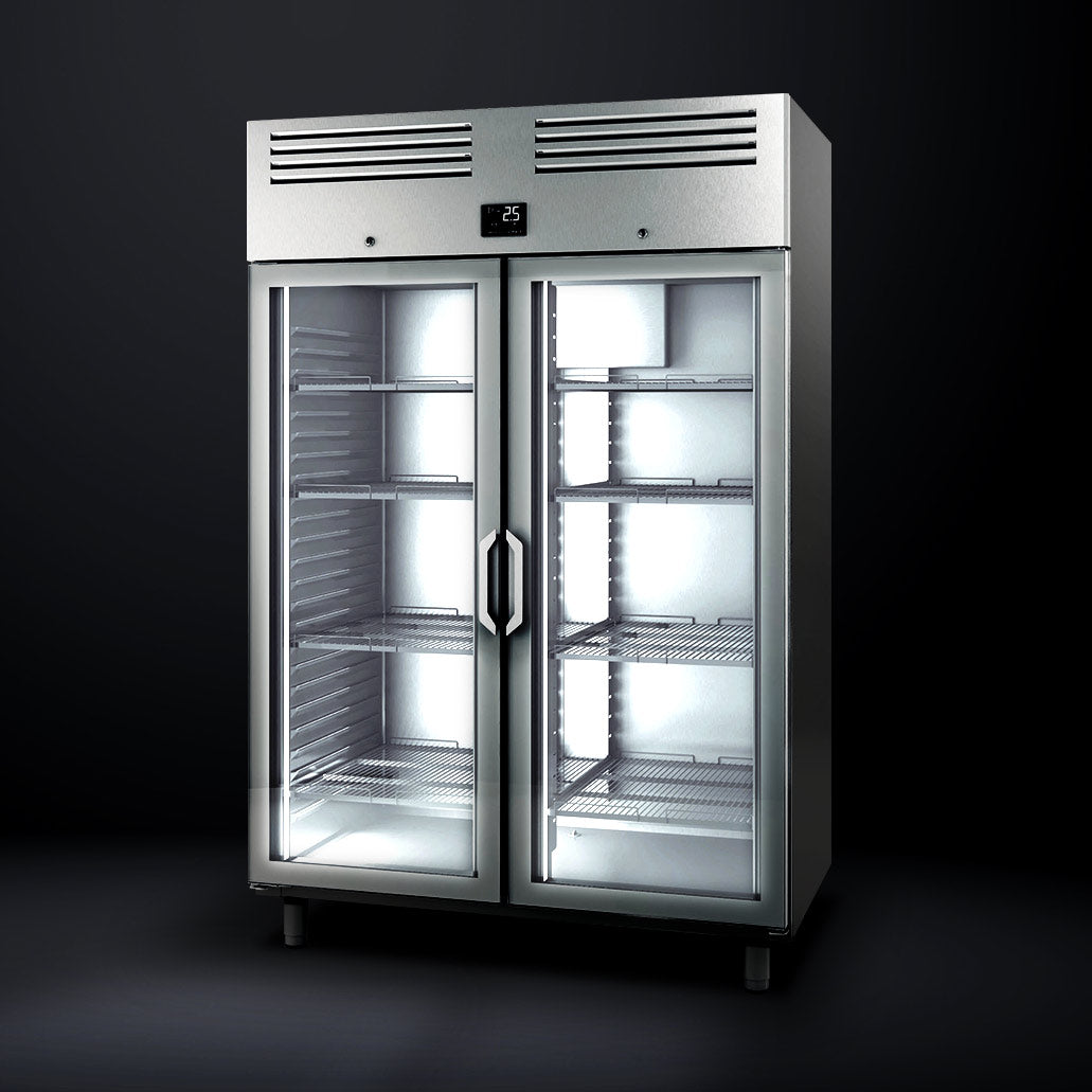 Refrigerator (GN 2/1) - with 2 glass doors