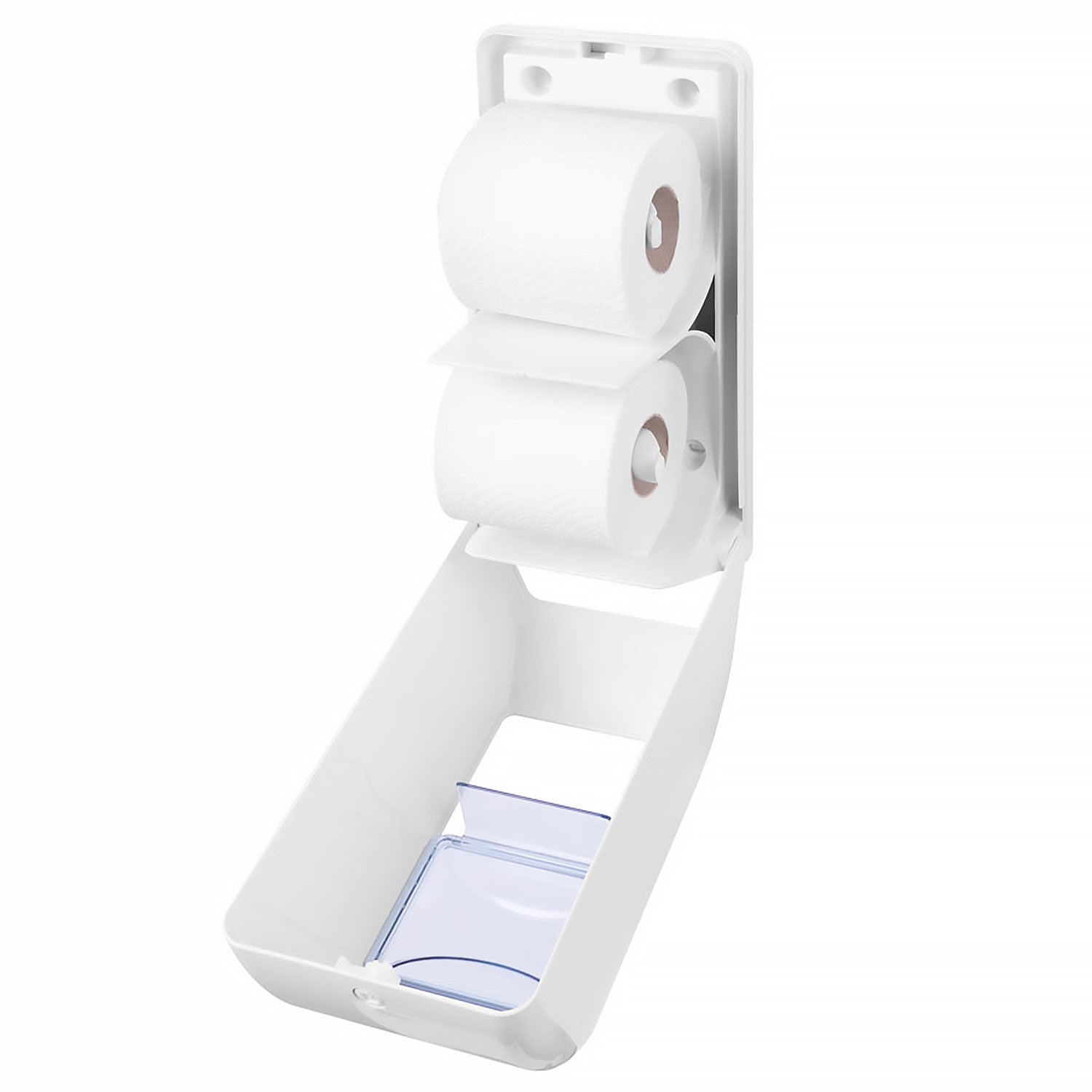 AIR-WOLF | Toilet paper dispenser for 2 household rolls - ABS plastic - white