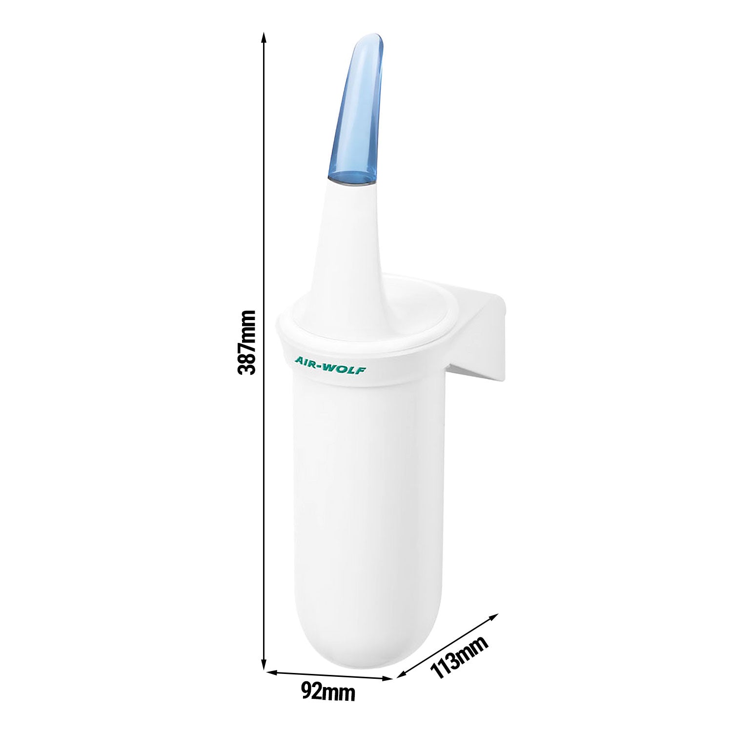 AIR-WOLF | Държач за четка за тоалетна - затворен - ABS пластмаса - бял