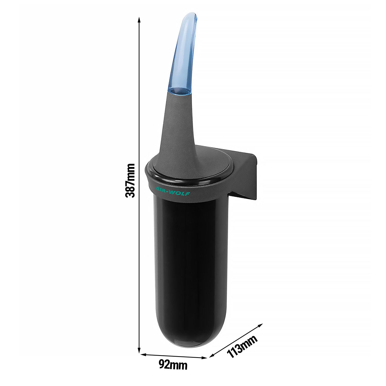 AIR-WOLF | Държач за четка за тоалетна чиния - затворен - ABS пластмаса - антрацит