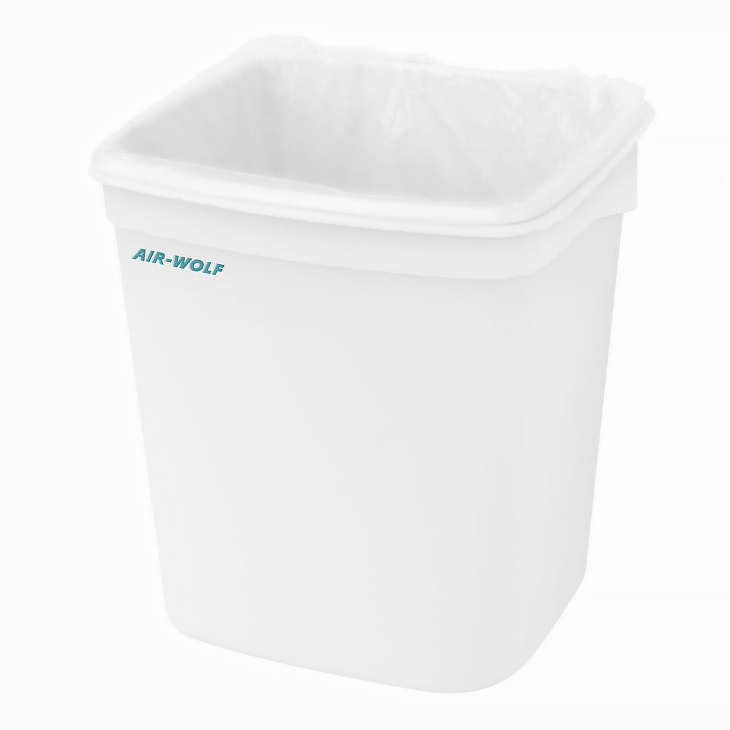 AIR-WOLF | Hygienic waste container with lid - 8 liters - ABS plastic - white