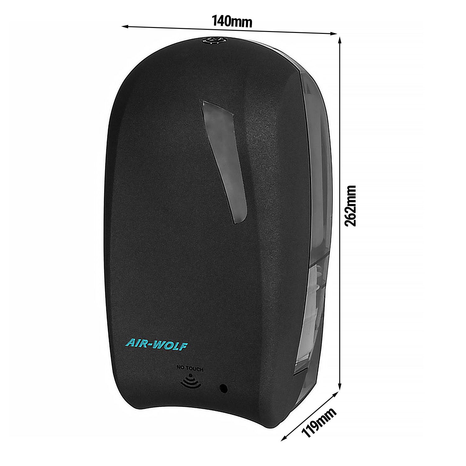 AIR-WOLF | Soap dispenser with sensor - 1200 ml - ABS plastic - anthracite