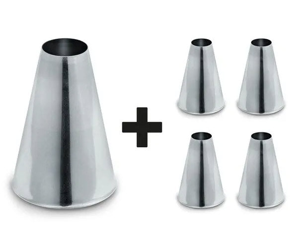 Tips with a round hole - a set of 5 pieces