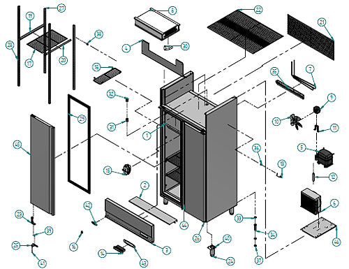 Refrigerator (GN 1/1) - with 2 doors