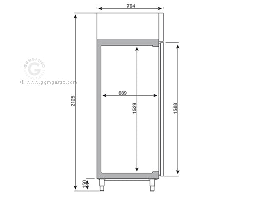 Refrigerator (GN 2/1) - with 2 doors