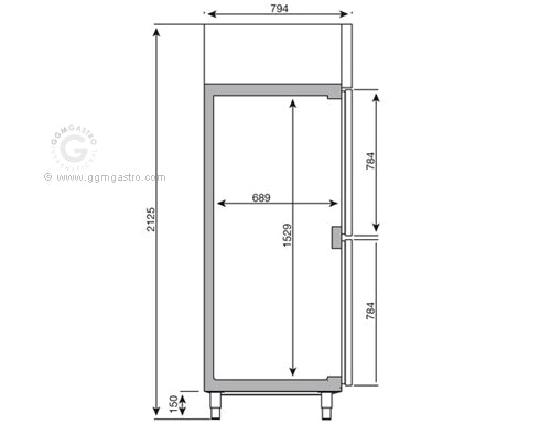 Refrigerator (GN 2/1) - with 4 doors