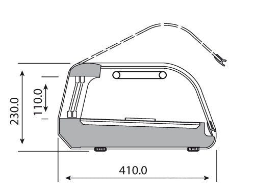 Sushi - refrigerated display case placed on top for 4x 1/3 GN