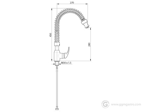 Mixer tap 6000 for single hole