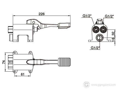 4000 foot service mixer tap