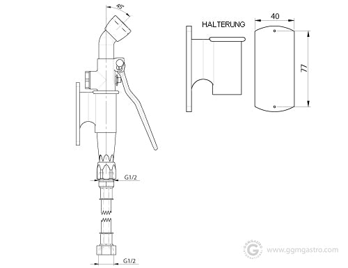 Hand shower for rinsing 2000