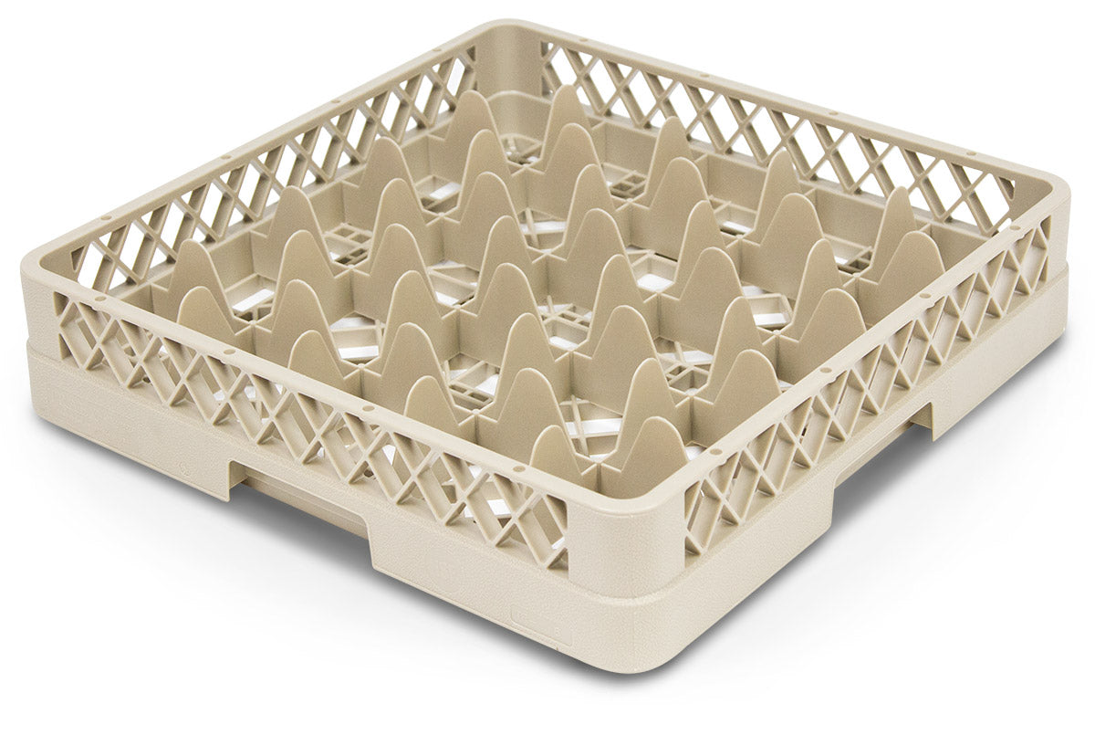 Glass basket with max. height 100 mm, 25 compartments 90x90 mm