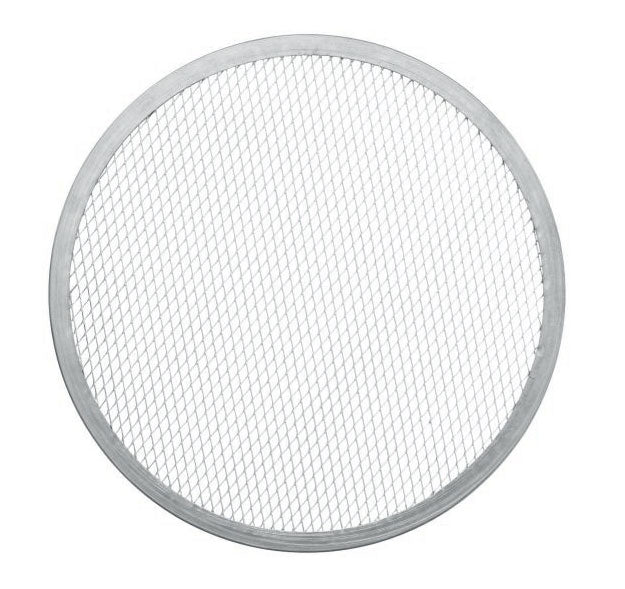 Round pizza pan, aluminum, perforated, 33 cm