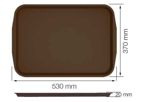 Serving board 530x530 mm - brown