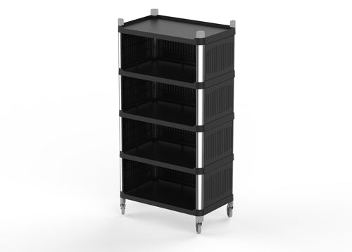 Plastic serving trolley - with 3 shelves