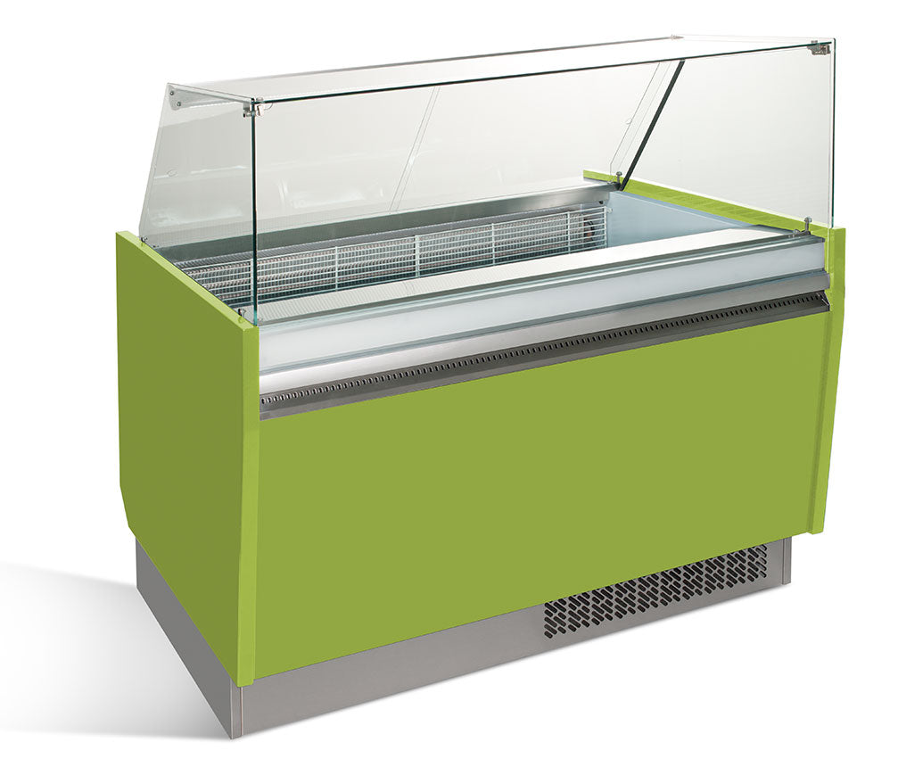 Ice cream display case 1.25 x 0.92 m - light green