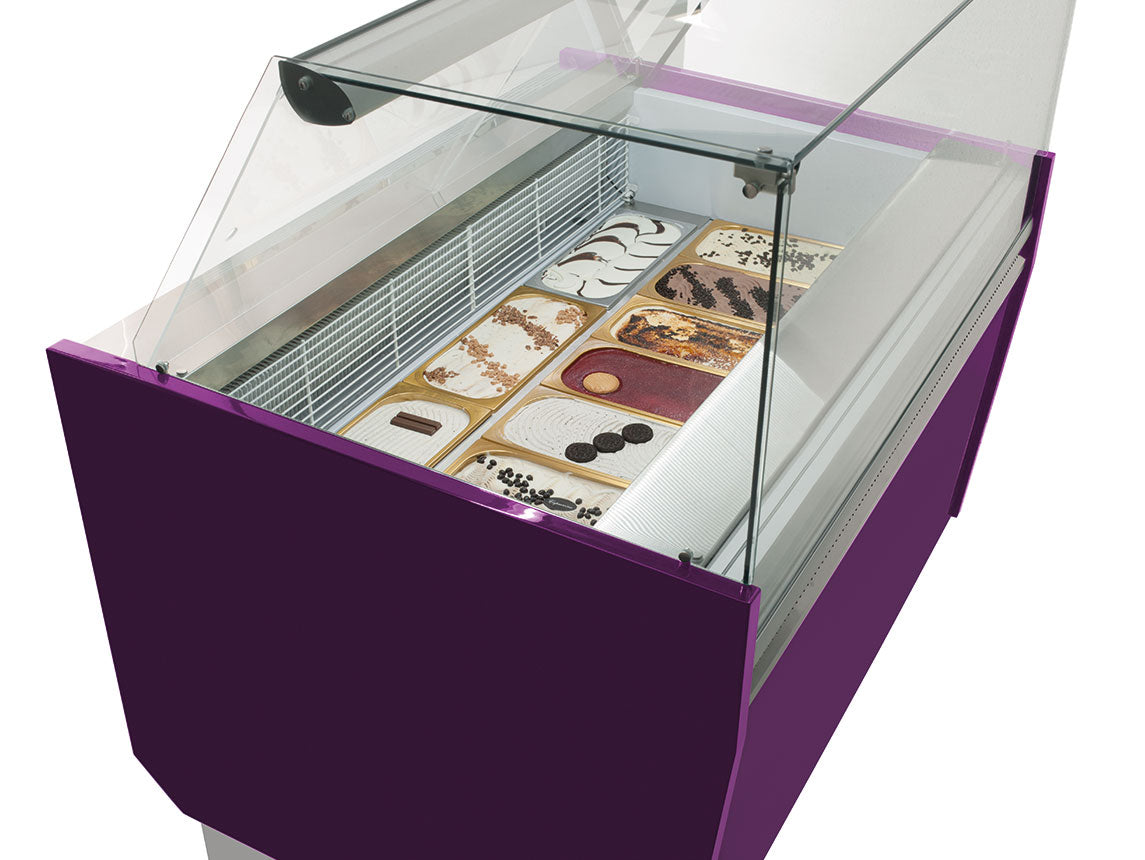 Ice cream display case 1.25 x 0.92 m - violet