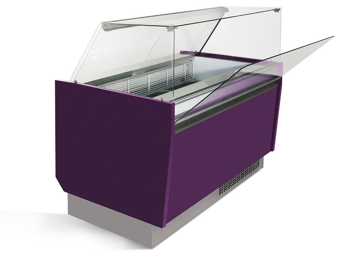 Ice cream display case 1.25 x 0.92 m - violet