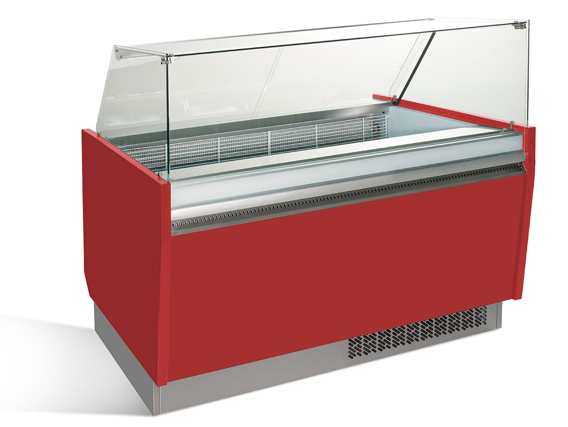 Ice cream display case 1.56 x 0.92 m - red