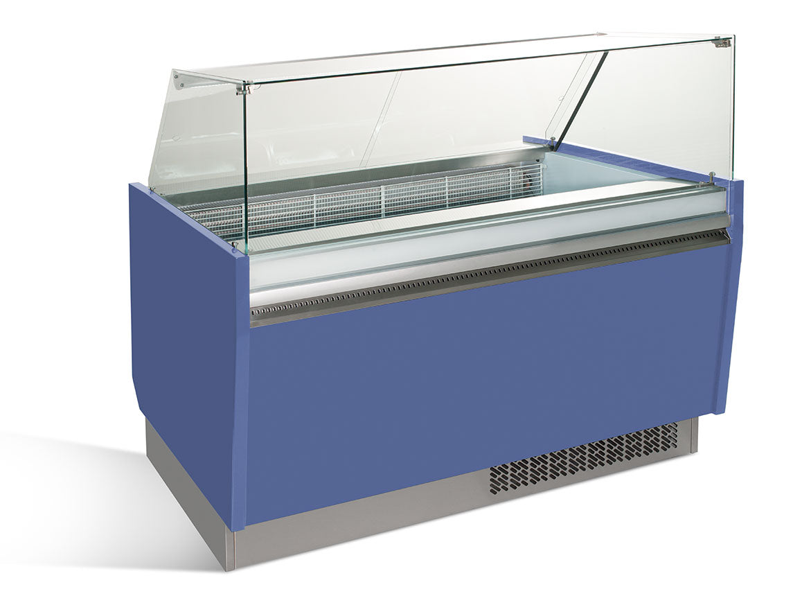 Ice cream display case 1.56 x 0.92 m - blue