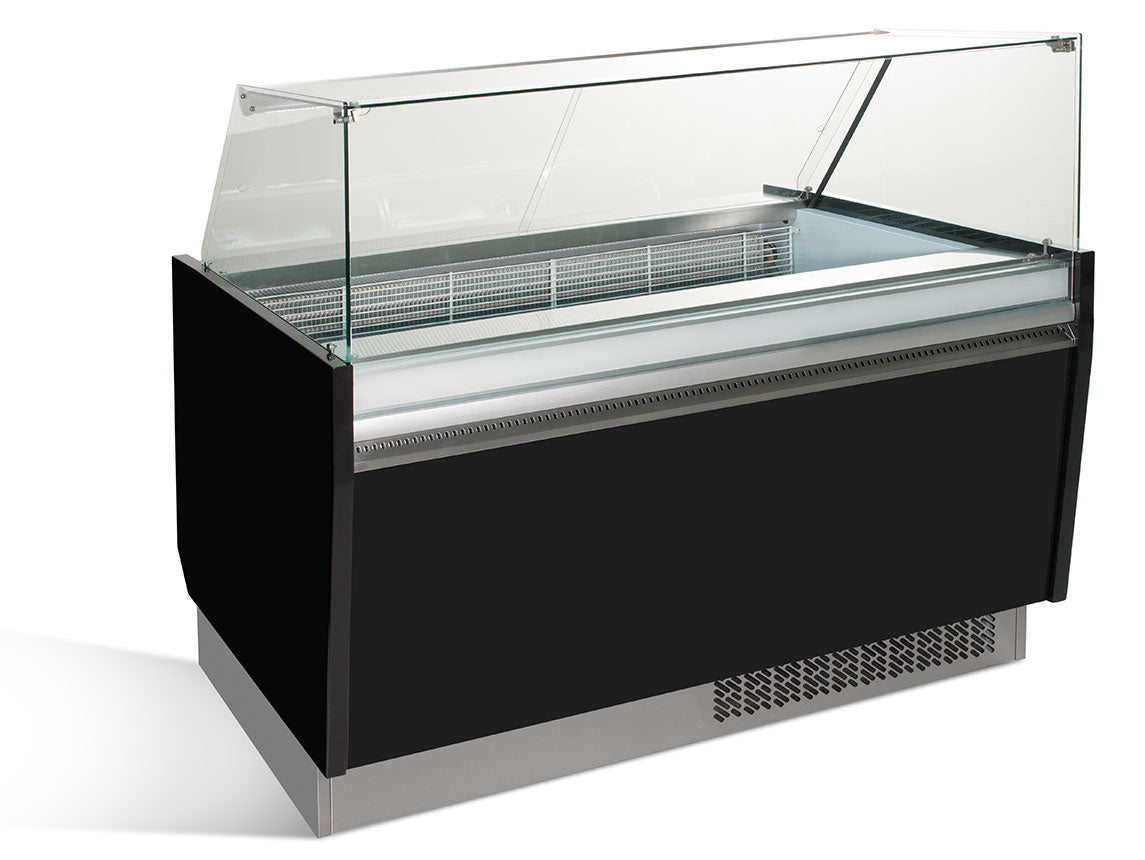 Ice cream display case 1.56 x 0.92 m - Black