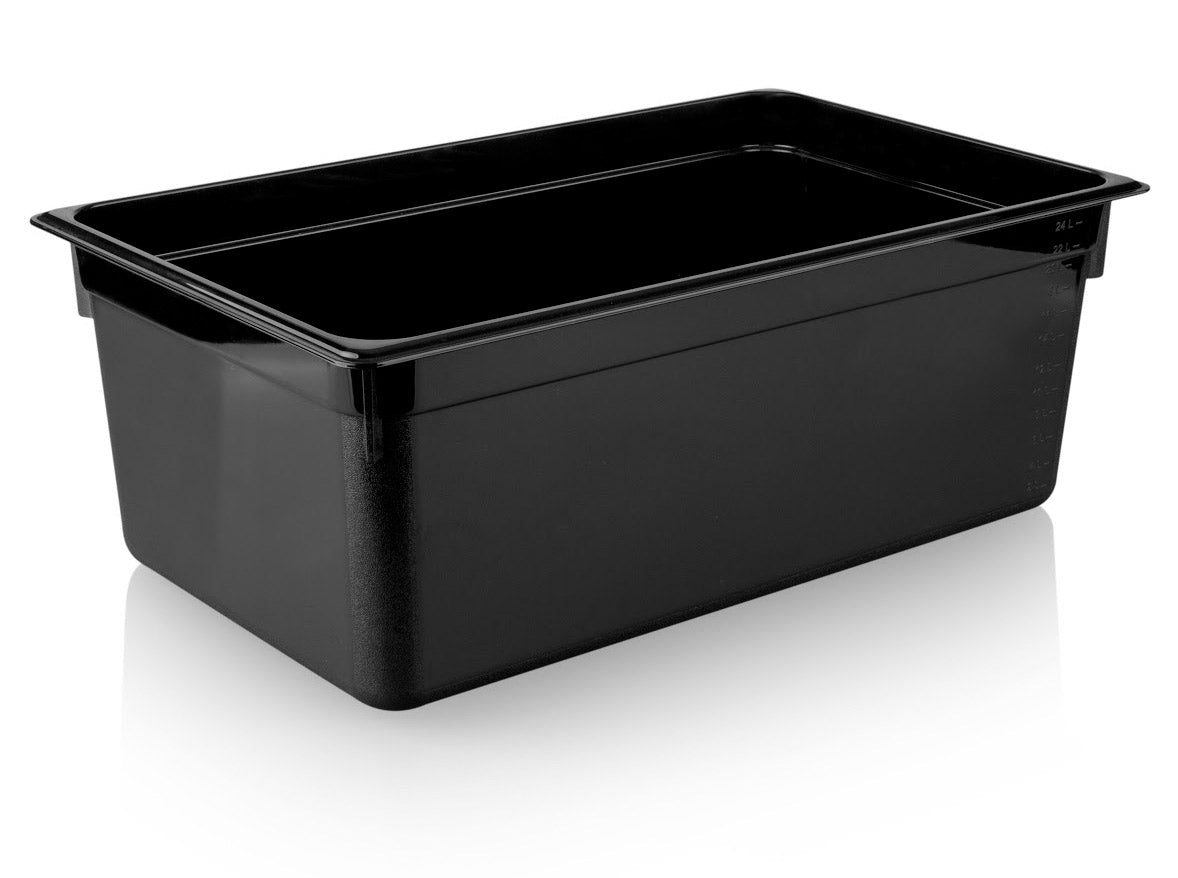 Polypropylene container GN 1/1 - Black - height 200 mm