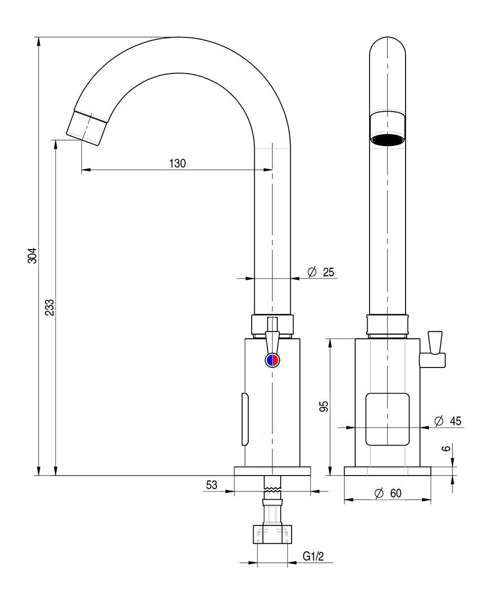 Premium single hole faucet with infrared sensor