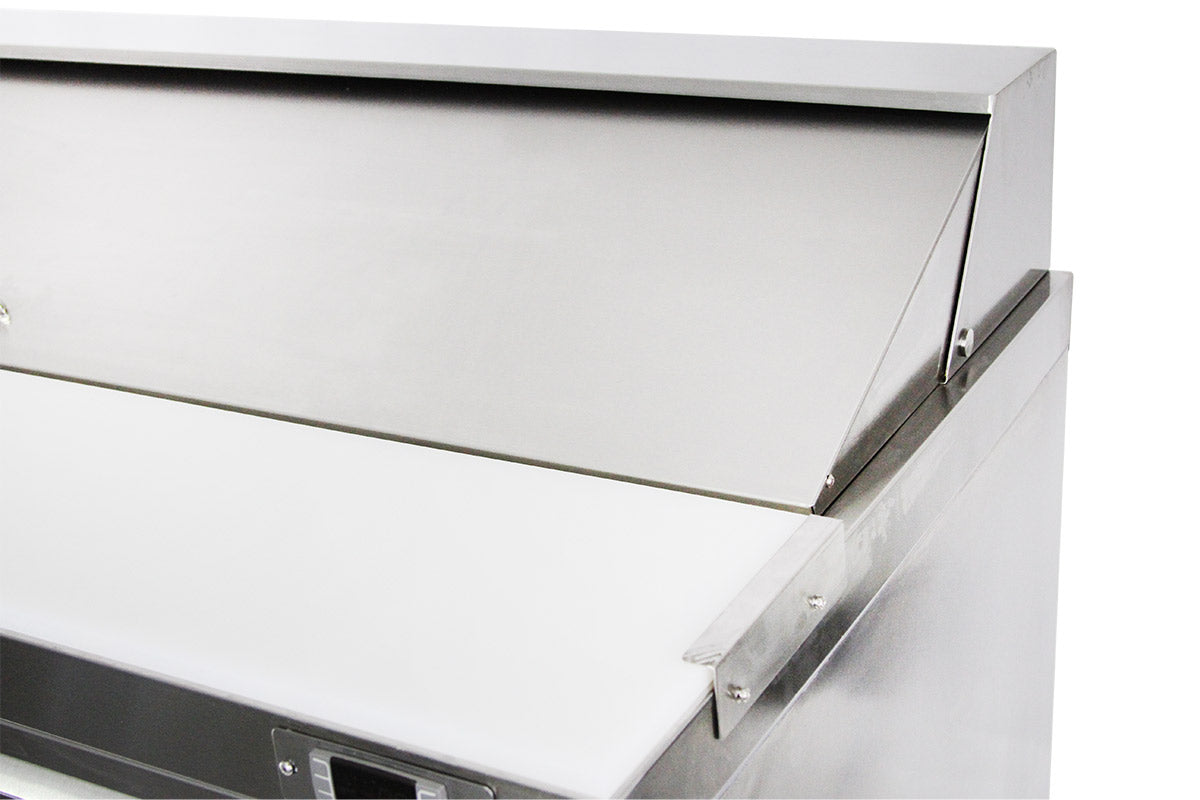 Pizza counter cooler - 1.88 x 0.86 m - 623 liters - with 3 doors