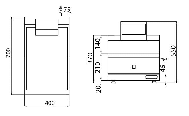 Heater for fried products 1x GN1/1