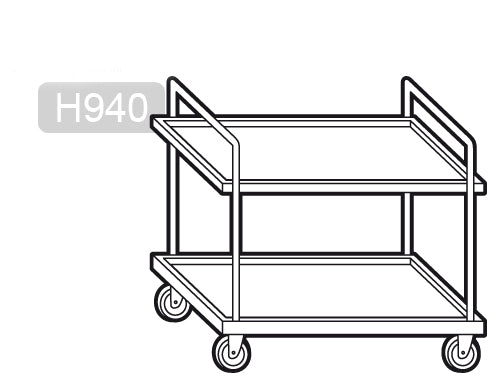 Serving trolley 0.8 m - with 2 x shelves