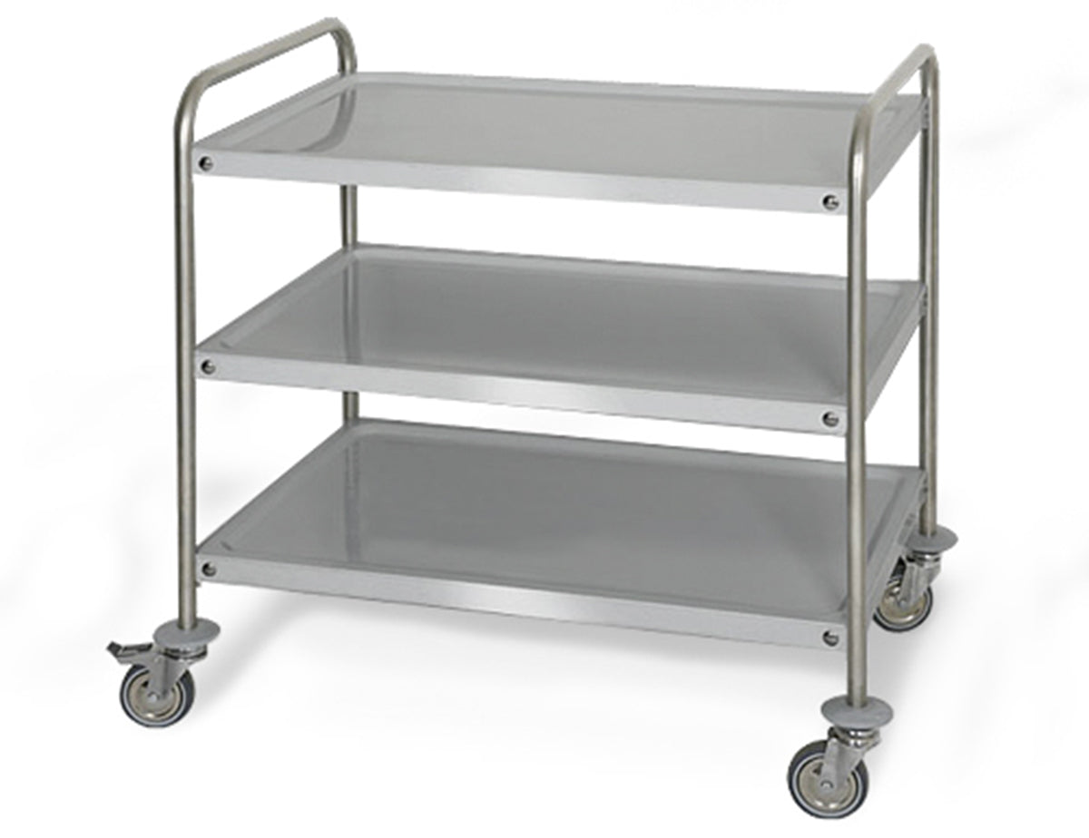 Serving trolley 1.0 m - with 3 x shelves