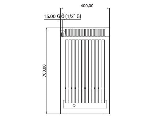 Gas grill with volcanic stones (7 kW) - with tilting grid