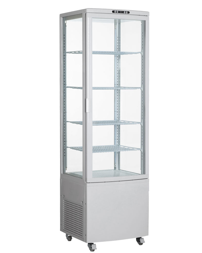 Panoramic showcase 235 liters - white