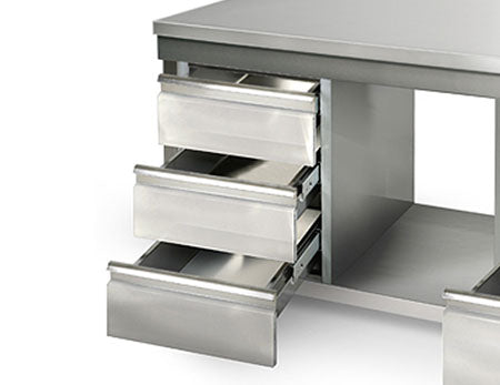 Stainless steel ECO work table - 1.2 m - with lower shelf