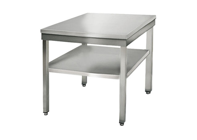 Stainless steel ECO work table - 0.7m - with lower shelf