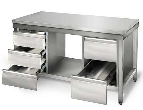 Stainless steel ECO work table - 1.5 m - with lower shelf