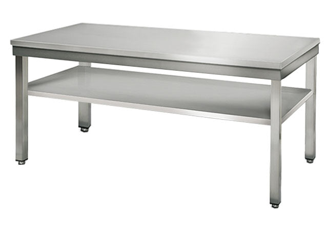 Stainless steel ECO work table - 1.8 m - with lower shelf