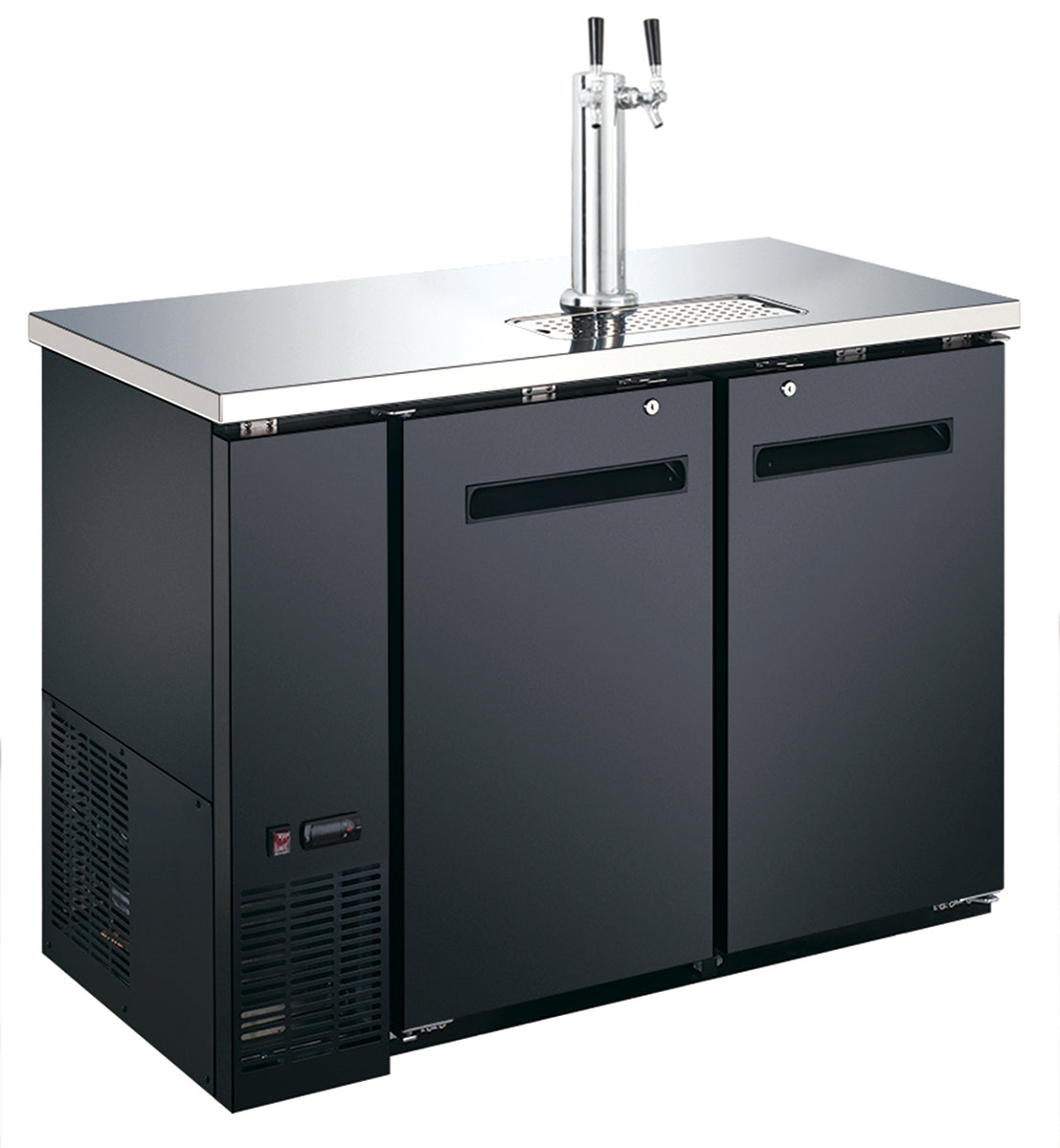 Beer fridge with drain tap - 335 liters - with 2 doors