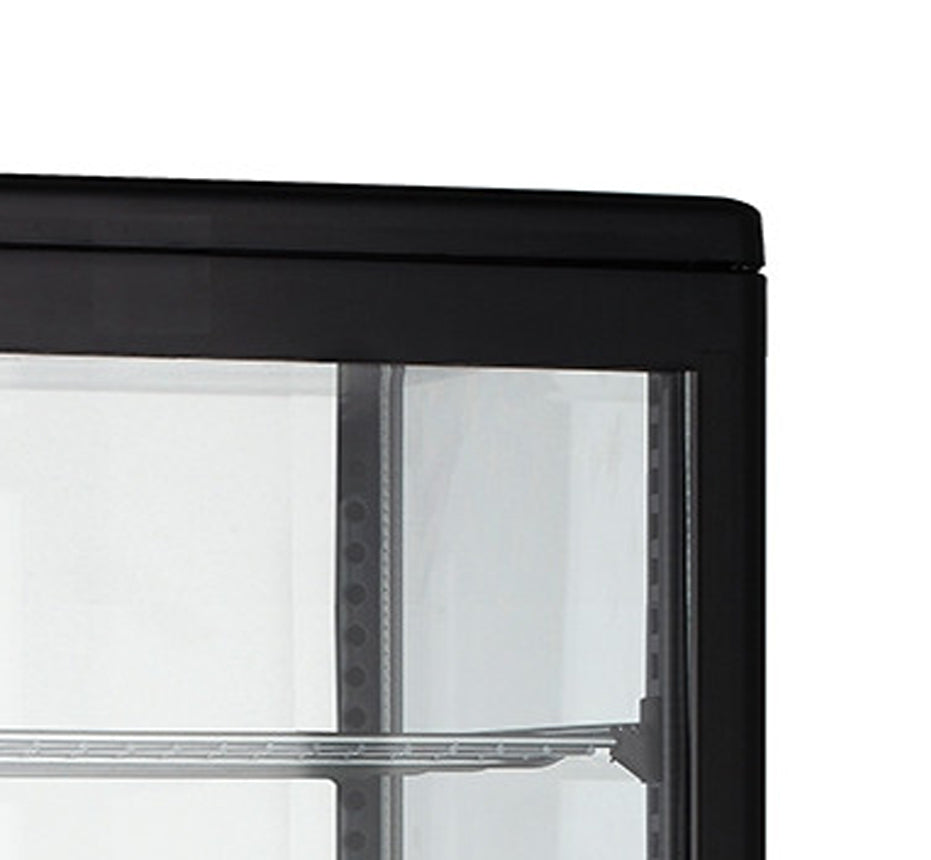 Panoramic showcase - 68 liters - black