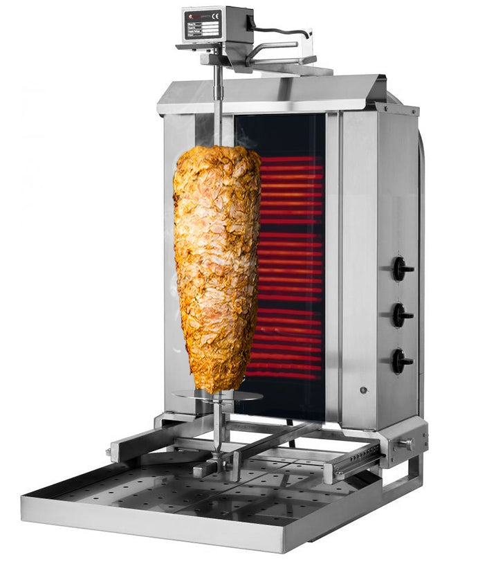 Kebab grill - 3 burners (mobile) - max. 40 kg